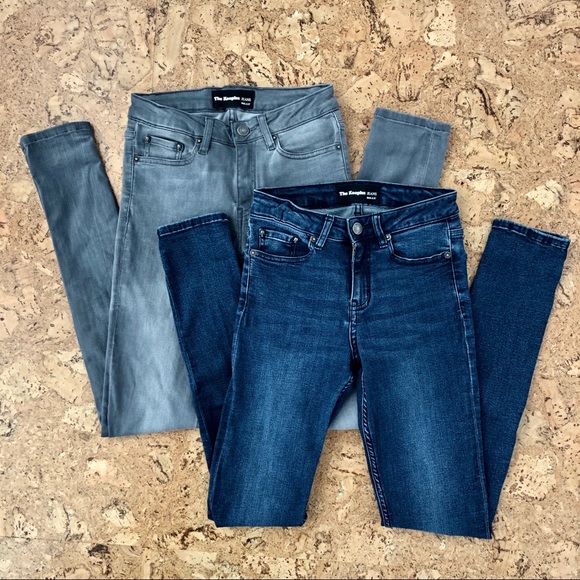 Two Pair: The Kooples Billy Jean, Blue&Gray, sz 24 - Picture 2 of 8